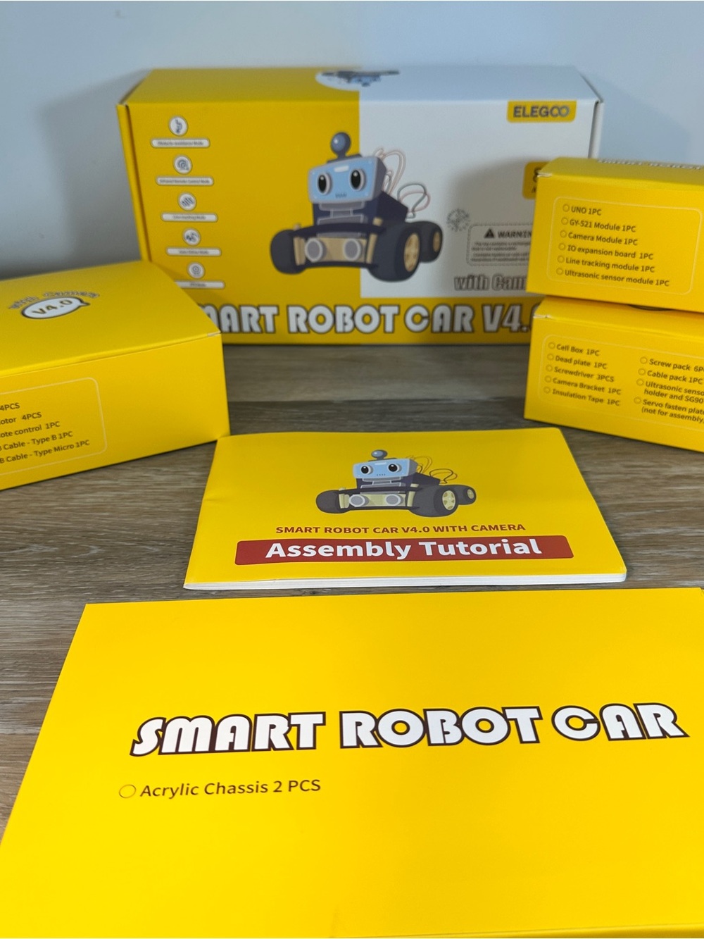 ELEGOO Smart Robot Car V4.0 with Camera Arduino Robotics Kit Open Box Complete - Picture 3 of 10